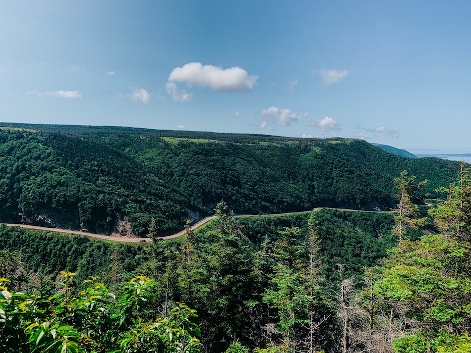 Glimpse of the Cabot Trail that can be seen from the Skyline Trail.