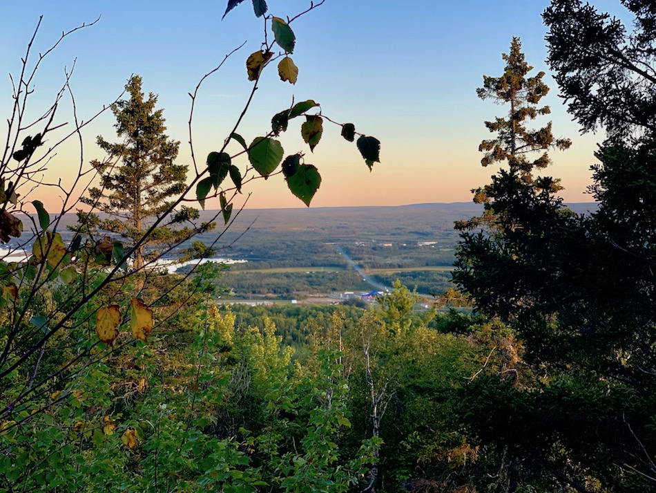 View of New Brunswick along the Dalhousie Mountain hiking trail. 