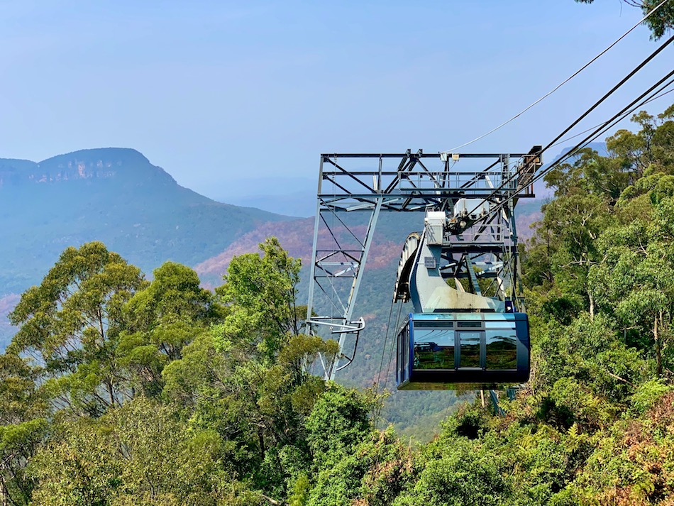 Photo of the scenic cableway at Scenic World. 