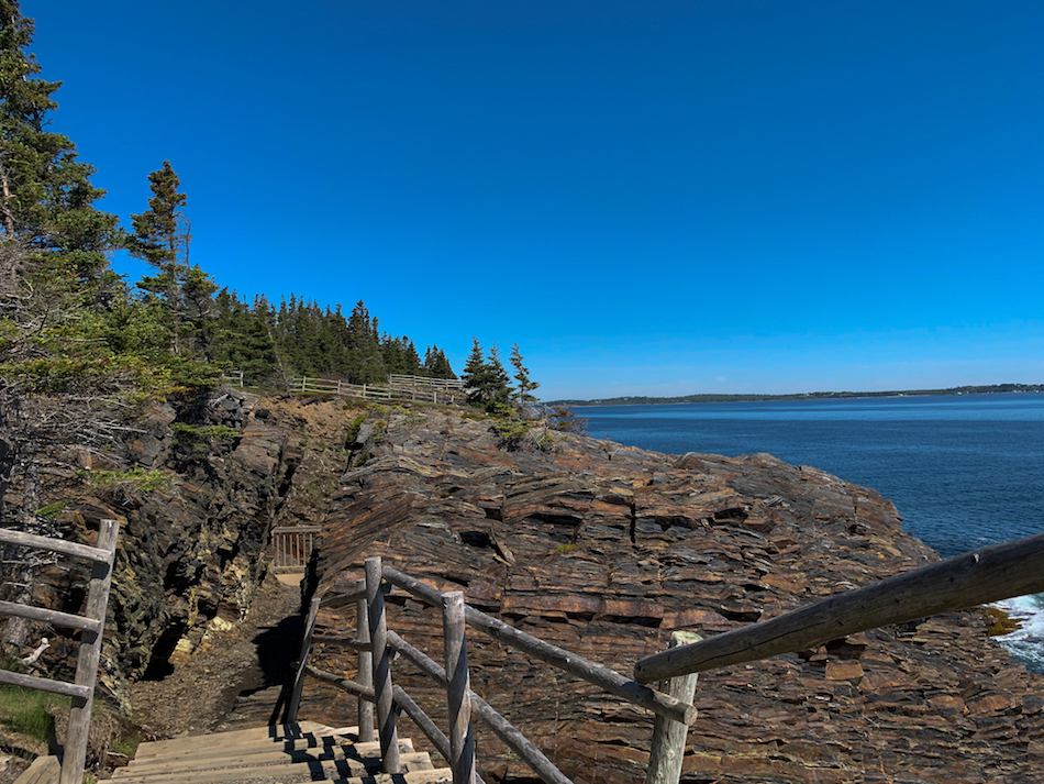 Stairway that leads down to the sea caves in the Ovens Natural Park.