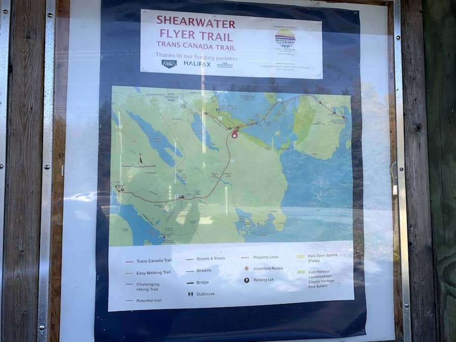 Shearwater Flyer Trail map which is connected to the Salt Marsh Trail