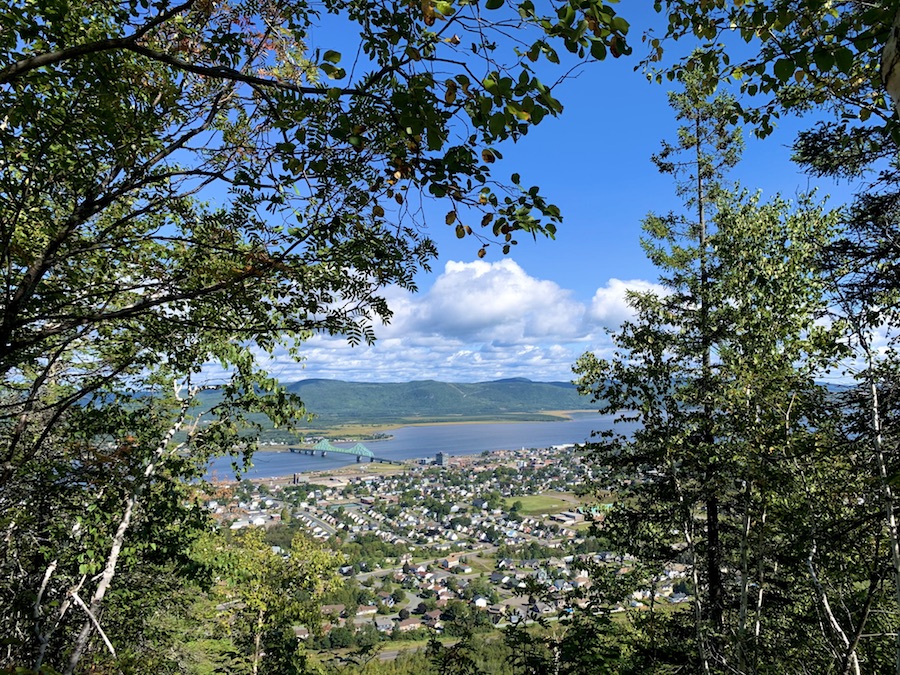 Lookout of Campbellton from Sugarloaf Mountain.
