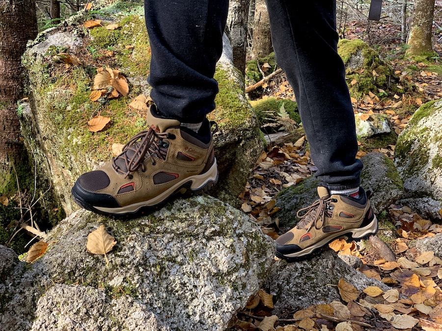 Hiking boots on the trails.