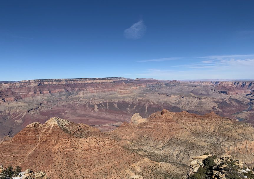 Hiking The Rim Trail In The Grand Canyon National Park