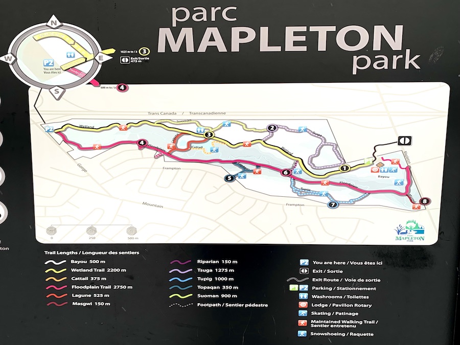 Mapleton park trail map.
