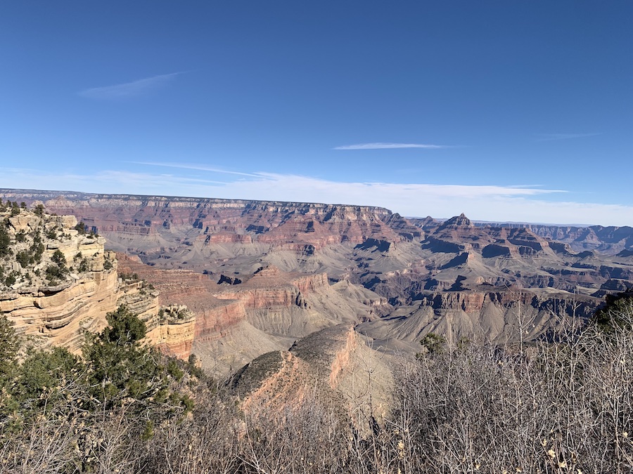 Views of the Grand Canyon from the Rim Trail. 