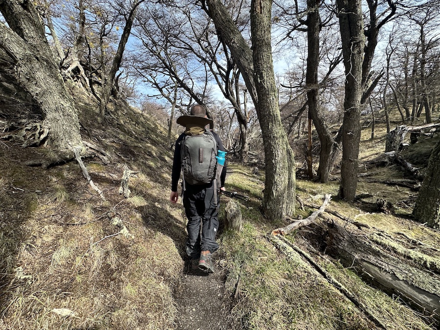 Arthur hiking along the Lazo Weber Trail. 