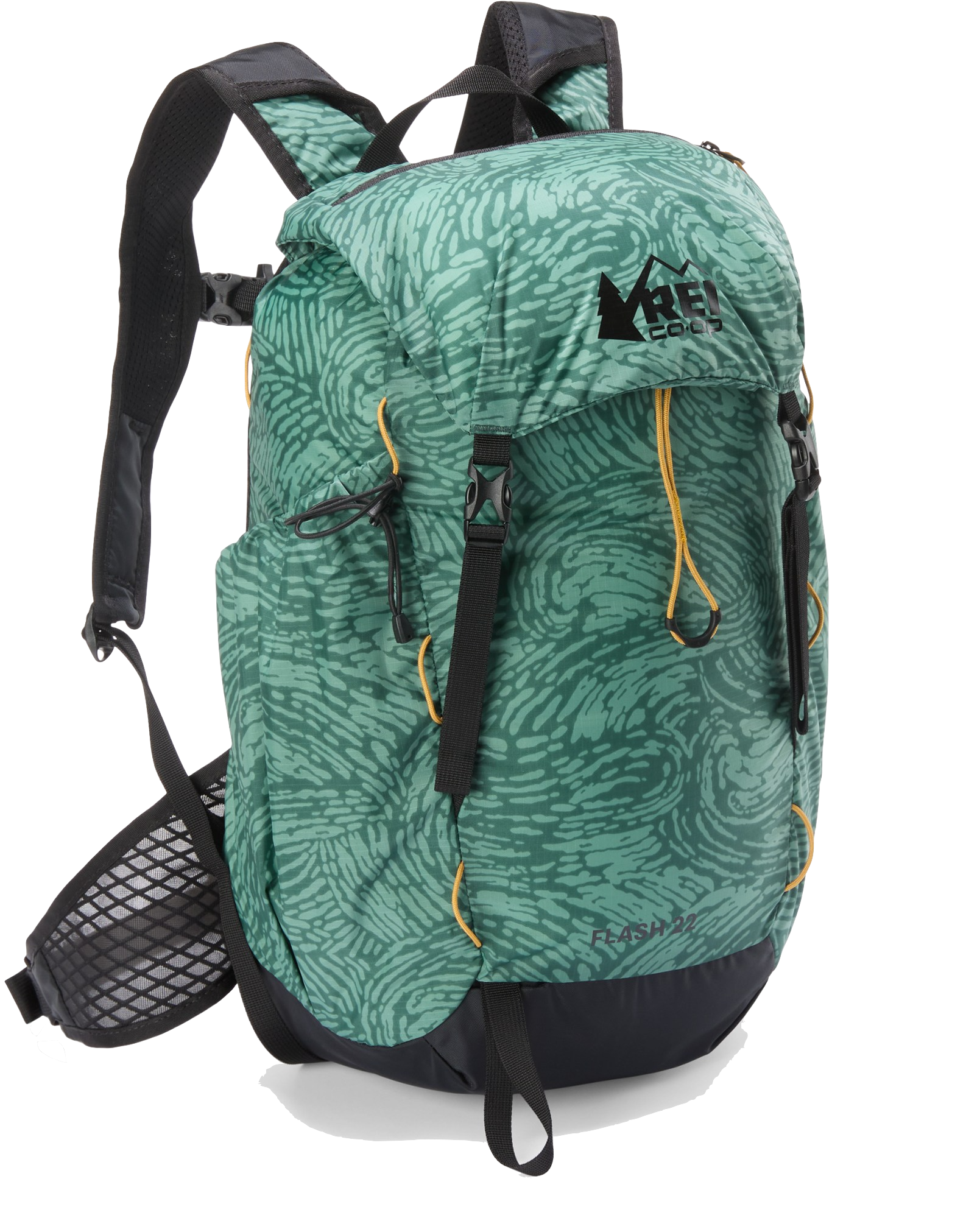 Green REI Flash 22 pack for hiking